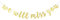 Abschiedsbanner mit Aufschrift We Will Miss You, goldfarben