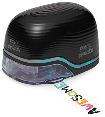 COLOP e-Mark Create schwarz. Mobiler Drucker für KREATIVE Nutzer, mehrfarbige Abdrucke, inkl. verbesserter kostenloser App, 111,2 x 76,5 x 72,7 mm