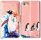 Bcov iPhone SE 2022 Case,iPhone SE 2020 Case,iPhone 8 Case,iPhone 7 Case, Penguin Drawing Leather Flip Wallet Case Phone Cover with Card Slot Holder Kickstand For iPhone 8/7/SE 2020