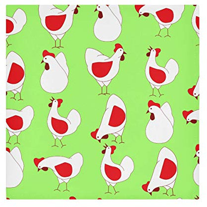 TropicalLife HaJie Servietten Hahn Huhn Tier Muster Dinner Serviette Papier Satin Polyester Tuch wiederverwendbar Servietten für Tisch Kinder 50,8 x 50,8 cm, 4 Stück