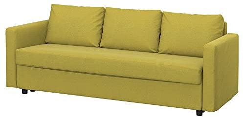 Soferia Sofabezug Kompatibel Mit Friheten 3-er Bettsofa Sofaüberzug Sofaüberwurf Sofaschoner Cover Wasserabweisend Fleckschutz Softi Gelb