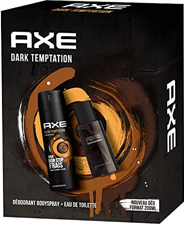 AXE Coffret 2 Produits Homme Eau de Toilette & Déodorant Dark Temptation, Idée Cadeau Homme Original