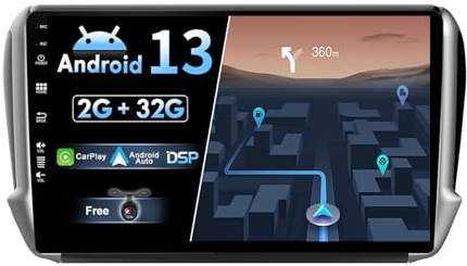 BXLIYER Android 12 IPS Autoradio Passt für Peugeot 2008 208 (2012-2018) - Eingebautes Kabellos CarPlay Android Auto - KOSTENLOS Kamera - 2G+32G - 10.1 Zoll 2 Din - DAB Lenkradsteuerung WiFi Fast-Boot