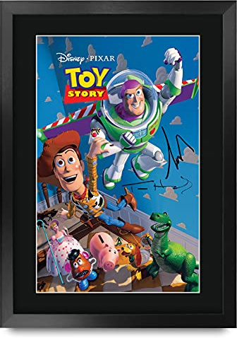 HWC Trading FR A3 Toy Story 1 Geschenke Geduckter Poster Signiertes Autogramm Foto für Fans von Film Memorabilien - A3 Framed