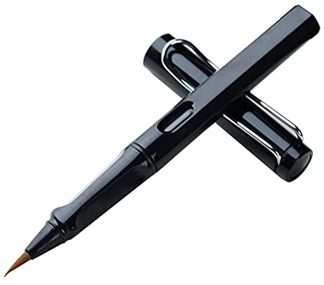 Kolbengefüllter Pinselstift mit abnehmbarem Tintenbeutel Nachfüllbare Marker Kalligraphie-Pinselstift für Anfänger Aquarell Öl Acrylmalerei Füllfederhalter