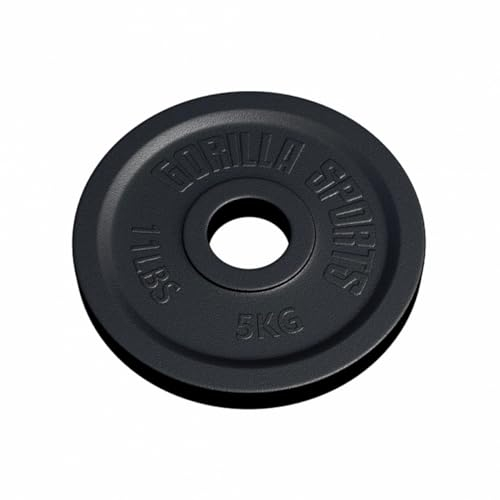 GORILLA SPORTS® Olympia Hantelscheiben - 1,25kg, 2,5kg, 5kg, 10kg, 15kg, 20kg, 25kg, 30kg Gewichte, 50mm Bohrung, Gusseisen, Einzeln/Set - Gewichtsscheiben, Hantelscheiben-Set, Hanteln