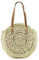 MODELISA - Bolso Tote Rafia Redondo Paja Verano Playa Hombro Mujer (Beige)
