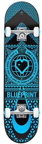Centrano Unisex – Erwachsene Blueprint Home Heart Skateboard Komplettboard, Mehrfarbig, 7.75