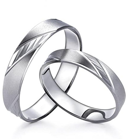 KnSam Echtschmuck Ring Herren Vintage 950 Platin, Trauringe Klassiker Hochzeitsring Hochzeitsring Gr.58 (18.5)