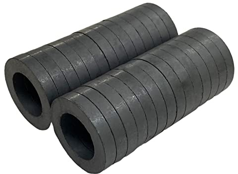 Ferrite Ring Magnet - OD1.18 x ID0.7 x 0.2,Grade 8 Heavy Duty Ceramic Magnets with Holes for Industry Science,Crafts and Hobbies - 28 PCS