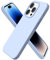 ORNARTO Compatible with iPhone 14 Pro Case 6.1, Slim Liquid Silicone 3 Layers Full Covered Soft Gel Rubber Case Cover 6.1 inch-Baby blue