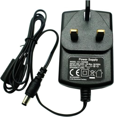 maisi AC to DC 12V 2A Power Adapter Supply, Plug 5.5mm x 2.1mm for CCTV Cameras DVR NVR