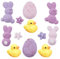 Zuckerfiguren Ostern Oster Feeling 12 Stück | Backdekoration für Eastern Zuckerdekor essbare Tortendeko Cupcakes Häschen Ostereier Blümchen | STREUSEL GLÜCK | Zuckerdeko Kuchendeko Muffin Deko