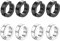 4 Paare Piercing Clip Ohrringe für Männer Frauen, Edelstahl Herren, Non Piercing Set Schwarz Silberton, Creolen Ohne Loch Fake Ohrstecker Ohrclips Klappcreolen, Silber Schwarz