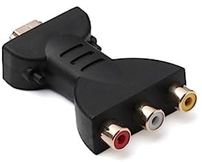 Jadeshay Adattatore da HDMI a AV, HDMI a RGB for convertitore di componenti RCA Adattatore di sincronizzazione audio e video 1080P