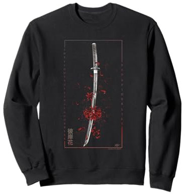 Samuraischwert Anime Spinne Lilie mit japanische Ästhetik Sweatshirt