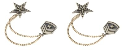 Badge rétro militaire médaille armée femmes hommes badges pentagramme broche broche, 3.4 cm, Plastique