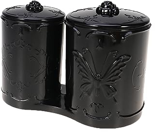 Zerodeko Elegantes Frascos de Boticario Soporte para Hisopos de Algodón Organizador de Almohadillas de Algodón para Maquillaje Almacenamiento de Hisopos