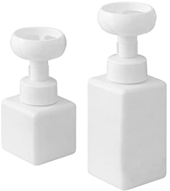 Praktisch Blumenschaum-Seifenspender, manueller Seifenspender, Arbeitsplatten-Flaschenspender, Plastikflasche, große Kapazität, Quetschflasche beliebt