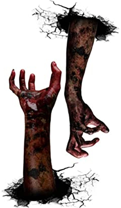 Veemoon Halloween-wandtattoo Mit Geisterhänden-muster Abnehmbarer Grusel-wandaufkleber Horror-sticker Aus Pvc Für Zuhause Bar Büro Glatte Oberflächen