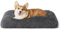 BEDSURE Flauschiges Hundebett Grosse Hunde - 74x53x8 cm Hundebett waschbar für große Hunde, rutschfeste Unterseite, Dunkelgrau