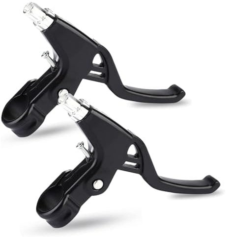 ZEACCT 2 Pezzi Leva del Freno Della Bicicletta,Leva del Freno del Manubrio in Lega di Alluminio, Leva del Freno del Manubrio, Adatta per Mountain Bike E Biciclette da Strada (Nero)