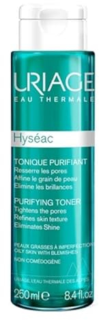 Uriage - Hyséac Purifying Face Toner 250ml - Für fettige Haut - Reduziert Mitesser, Poren & Glanz - Milde Peelingwirkung - Erfrischender Duft - Nicht-komedogen