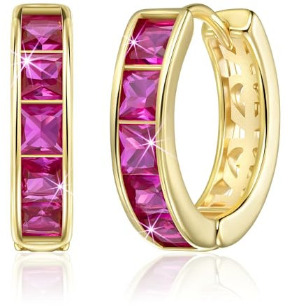 Linawe Kleine Creolen Vergoldet Ohrringe Gold, Helix Piercings Schmuck Damen, Rosa Piercing Ohr Ohrstecker, Goldene Damenohrringe Ohrhänger, Hypoallergene Nickelfreie Ohringe