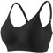 GXIN Non Wired Bras for Women Seamless Push Up Padded Bra Full Coverage Wireless Support Comfort Soft Everyday Bra (UK, Alpha, L, Regular, Regular, Standard, Black)