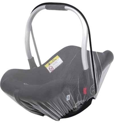 KGDUYC Universale Zanzariera Ovetto,zanzariera passeggino universale,Traspirante Zanzariera per Seggiolino Auto con Borsa Laterale,Maniglia Aperta, Extra Leggera, Facile Utilizzo e Installazione