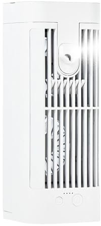 Aire acondicionado de mesa, Enfriador de aire evaporativo | Ventilador de refrigeración CA portátil | Refrigerador de CA con ventilador de nebulización de aire acondicionado USB con diseño de luz noct