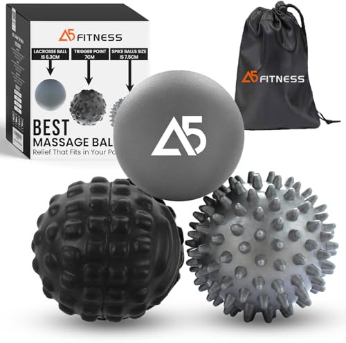 Balles de massage – Lacrosse, point de déclenchement et pointes – Parfaites pour le yoga, la rééducation, le massage des tissus profonds et des points de déclenchement, le relâchement myofascial, la