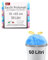 HW CASA 60 bolsas de basura ecológicas de 50 l de LDPE reciclado, bolsas para la basura perfumadas con mango deslizante, dotadas de sistema antigoteo, perfectas para casa y oficina, azul rosa