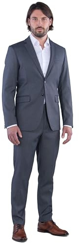 SANDER STELLAN Herren Anzug Business Anzug Slim-Fit 2-teilig Sakko & Anzughose