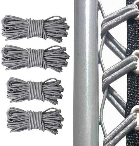 FortuneGlobe 4 Pezzi Corda di Ricambio ELastico,Sedia a sdraio Giardino Esterno,Sedia a sdraio (Grigio)