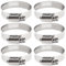 kinoco 6 Pieces Collier de Serrage Réglable 27-51mm en Acier Inoxydable 304 - Pour Gaz, Plomberie, Câbles, Robinets | Fixation Robuste Résistante à la Corrosion (Usage Domestique/Industriel)