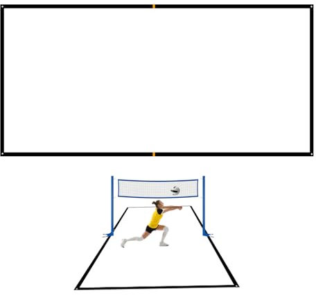 Strandvolleyballlinien - Hochleistungsunterdrückende Linien, Volleyball -Pitch -Markierung Courtline | Outdoor Volleyball Court Grenzlinie, Wiederverwendbare Spielzubehör für das tägliche Training im