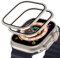 2 Piezas Protector de Pantalla para Apple Watch Ultra 2/1 (49mm, 2024/2023/2022), Protector Anti-raspado iwatch Ultra 2, Cristal Templado con Marco de Aluminio, Instalación Sin Burbujas, Titanio