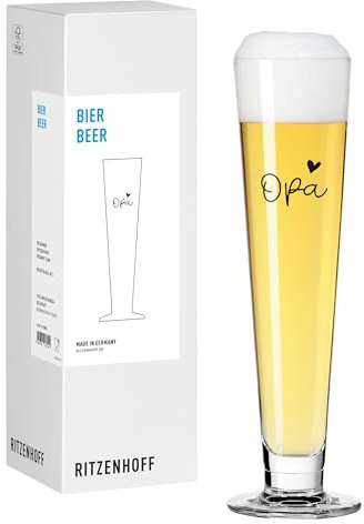 RITZENHOFF 8172005 Bierglas 330 ml - Serie Liebe, Nr 5. mit Schriftzug Opa - modern - Made in Germany