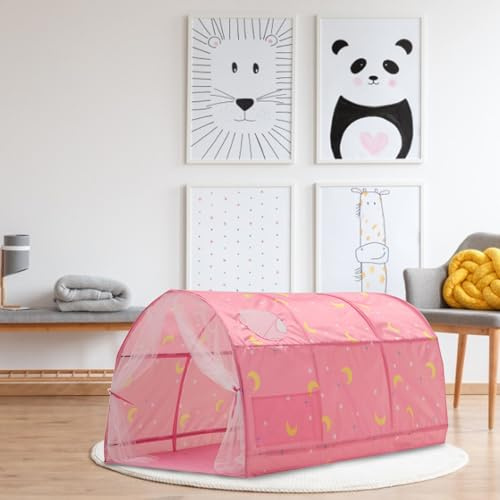Bettzelt Kinder - Faltbares Zelt In Innenräumen, Kinderschlafenunterkunft | Pop-up-Baldachin-Bettzelt, Dream Versteck, Atmungsaktives Vorhangzelt, Gemütliches Spielhaus Für Kleinkind Schlafz