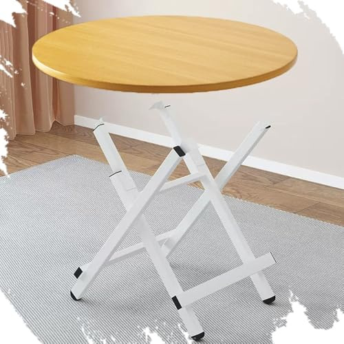 GJPXFR Klappbar Tischgestell Bartisch-Gestell Metall Tischbeine Klapptisch Tischfüße Tischkufen Stabil Möbelbeine Ersatzbeine Für Couchtisch Klapptisch(White,70cm/28in)
