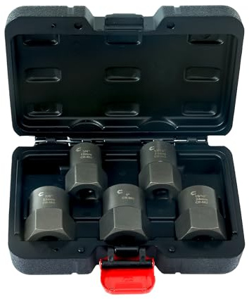 CCLIFE Juego de extractores de tornillos CR-MO de 3/8 pulgadas, vasos turbo 8-19 mm