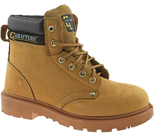 Grafters APPRENTICE Unisex Safety Boots Honey