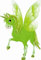U24 Aufkleber Einhorn Fee grün Autoaufkleber Sticker