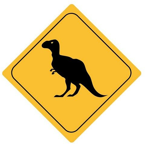 FahnenMax Autoaufkleber Sticker Achtung Dino Dinosaurier Aufkleber