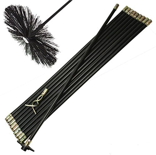 BRAND NEW CHIMNEY BRUSH & DRAIN ROD SWEEP SWEEPING SET