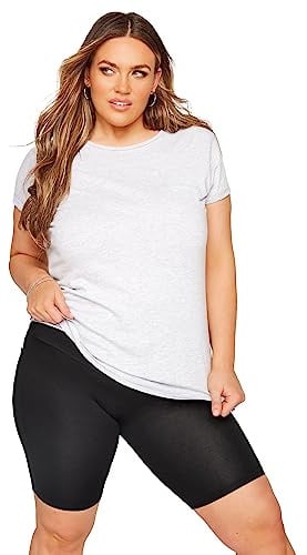 Yours Curve Tummy Control Soft Touch Stretch Cycling Shorts - Women's - Plus Size Curve