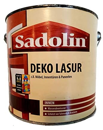 Sadolin Deko Lasur Innen, Farbton Bordeauxrot ( Mahagoni ) / 375 ml /schützt Holz vor Schmutz u. Kratzern / Wasserabweisend /