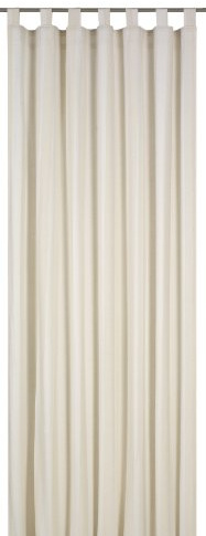 Elbersdrucke Gardine Schlaufenschal Cocon 09 beige-Creme Blickdicht 255 x 140 cm Vorhang mit Schlaufen für Wohnzimmer Schlafzimmer Flur