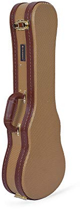 Crossrock Hardshell Vintage Tweed 5-Saiten Deluxe Holz Hardcase für Konzert-Ukulele, Vinyl (CRW600CUTW), Holz
